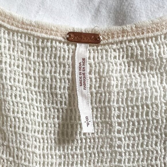Free People Trinity Cream Crotchet Embellished Tank Top - Picture 5 of 5